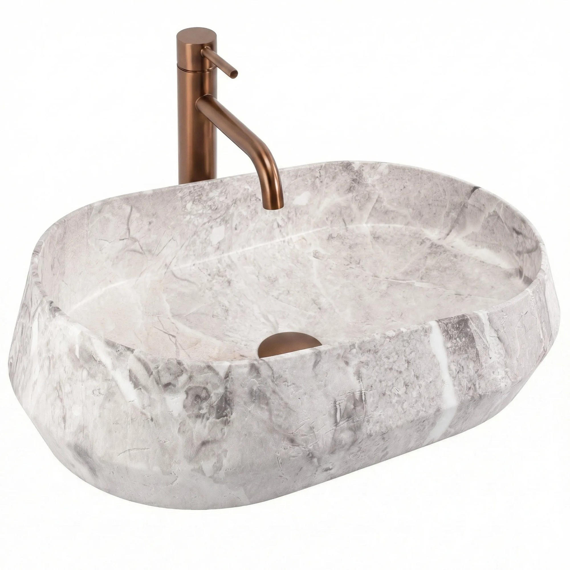 REA Aufsatzwaschbecken Grau 35.5x17x55 cm