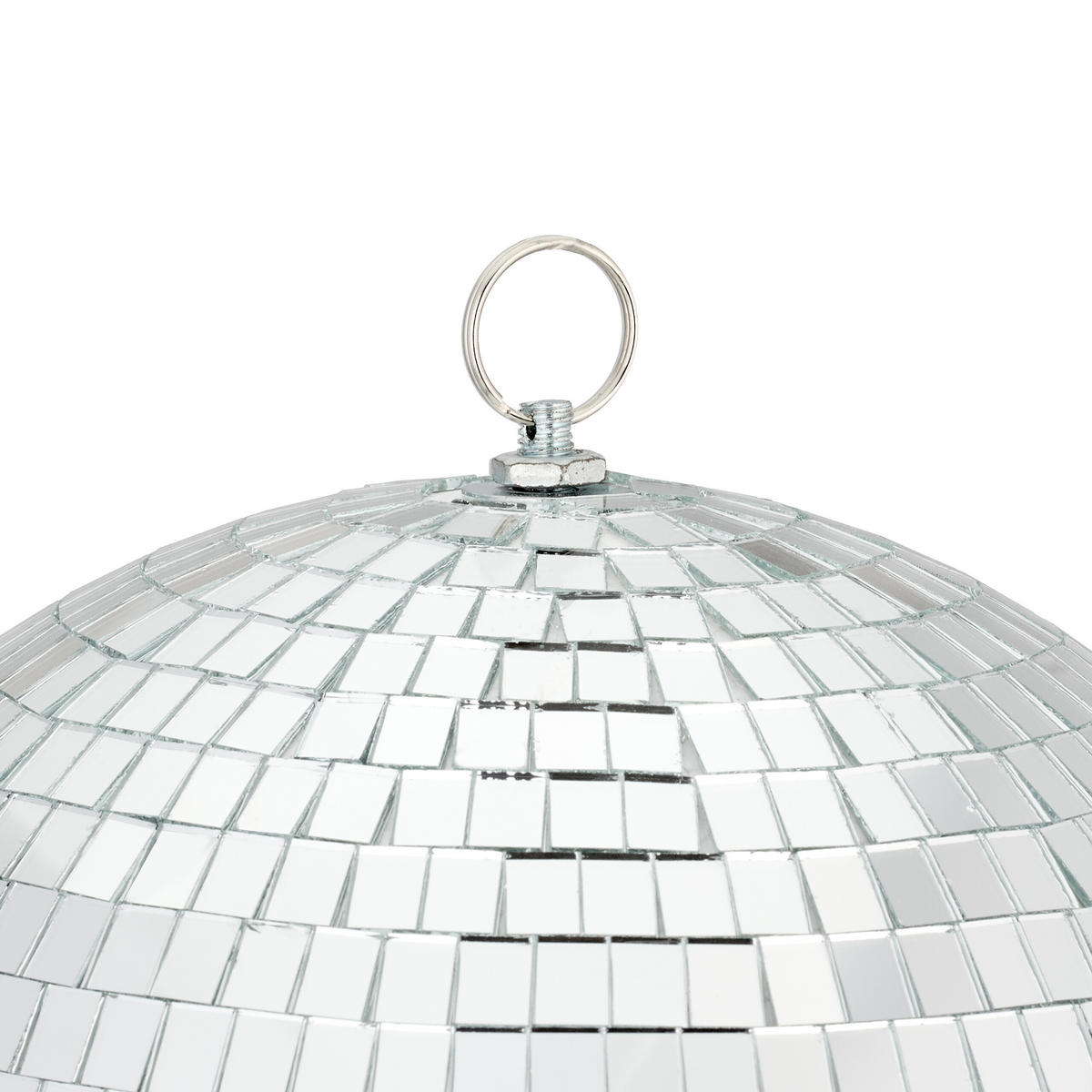 DISCOKUGEL - Silberfarben, Glas/Textil (25/29/25cm) - Relaxdays