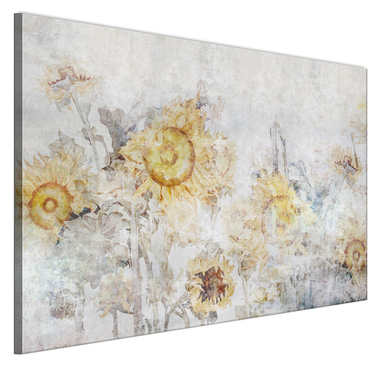 LEINWANDBILD Sonnenblumen 120x80 cm - Multicolor, Holz (120/80cm) - LUMASOUL