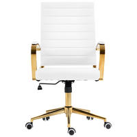 BÜROSTUHL Vantor Kunstleder weiß - Goldfarben/Weiß, Metall (57/109/59cm) - TPFLiving