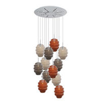 GALERIELEUCHTE Echos 12-flammig Mehrfarbig Ø 25cm - Multicolor/Weiß, Glas (25/25/28cm) - s.luce