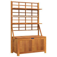 TRUHE Mit Rankgitter 99/50/160 Cm Massivholz Akazie - Braun, Holz (99/160/50cm) - vidaXL