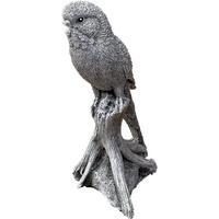 STEINFIGUR Wellensittich frostfest Winterfest Steinguss - Grau, Stein (6/16/11cm) - stoneandstyle
