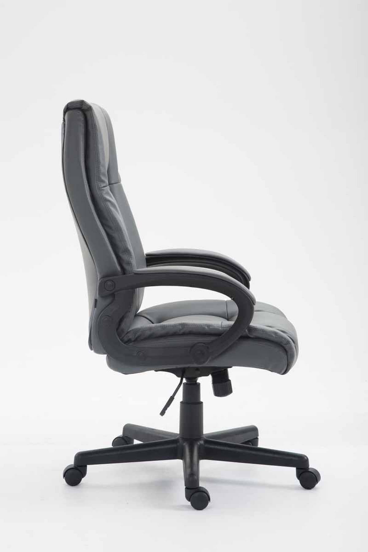 CHEFSESSEL Lederlook Grau - Schwarz/Grau, Kunststoff/Textil (66/106/70cm) - CLP