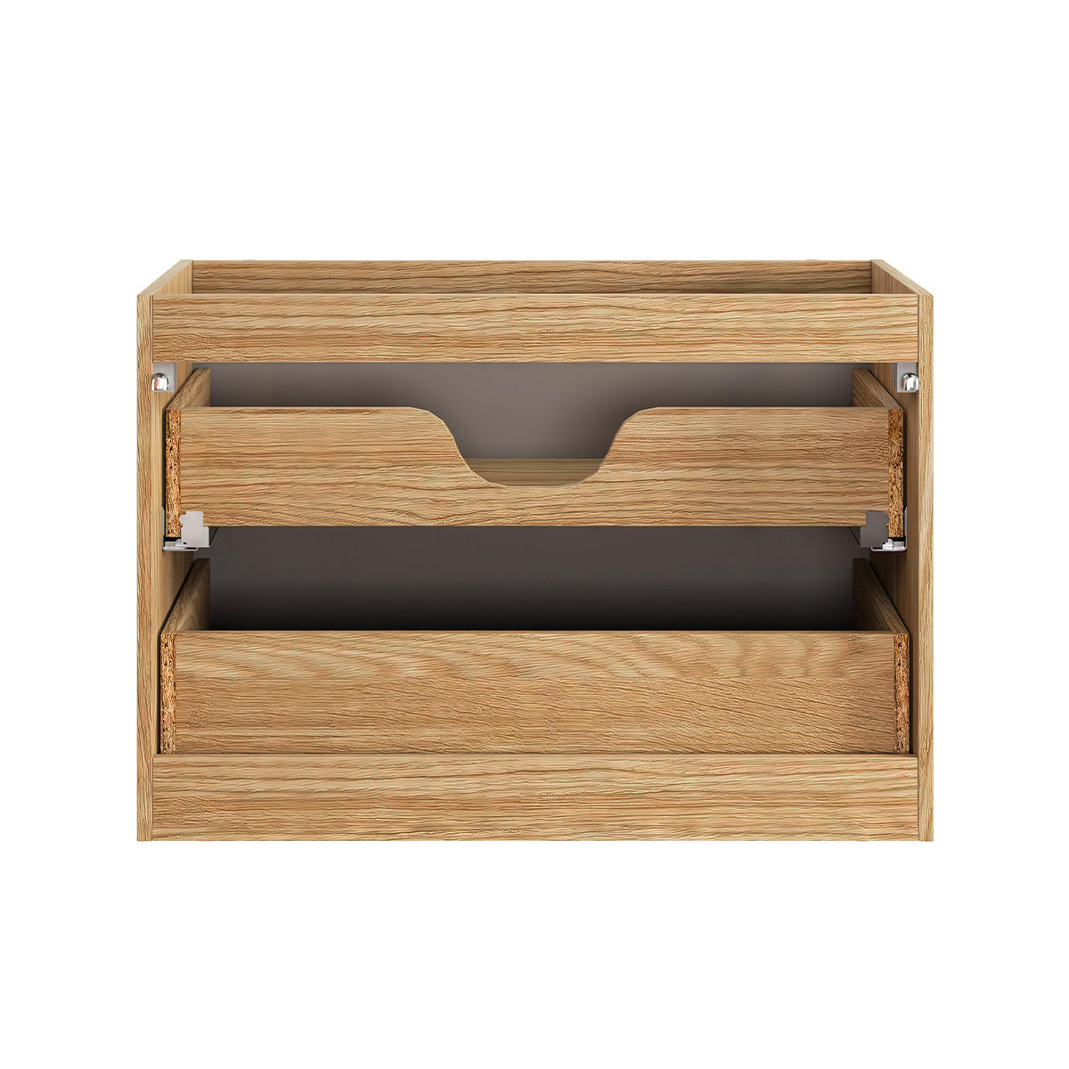 WASCHTISCH 80cm Elora Beige und Holz - Braun, Holzwerkstoff (80/57/46cm) - Petits-meubles