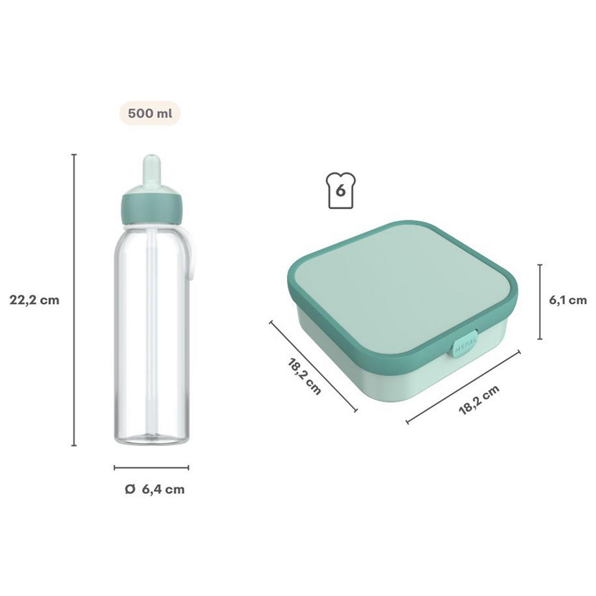 LUNCHSET XL Campus (2025) Cool Blue 2er Set - Blau, Kunststoff (1/1/1cm) - Mepal