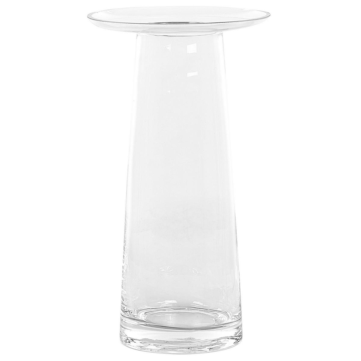 BLUMENVASE Glas transparent Manna - Transparent, Glas (26cm) - Beliani