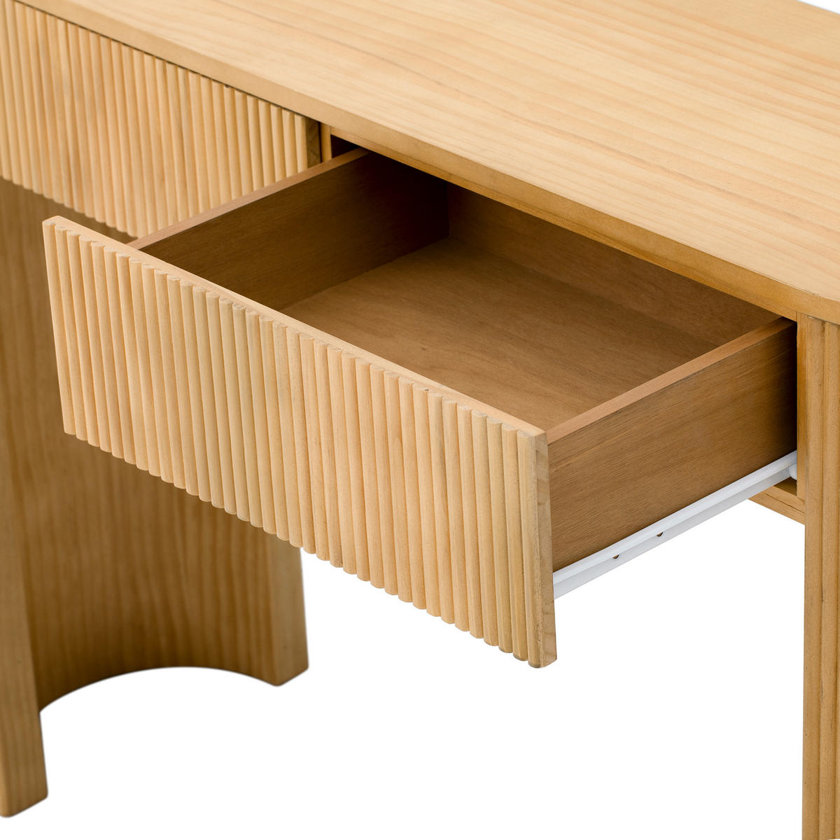 KONSOLENTISCH 120/33/76 cm natur aus MDF mit 2 Schubladen - Naturfarben, Holzwerkstoff (120/33/76cm) - OKWISH