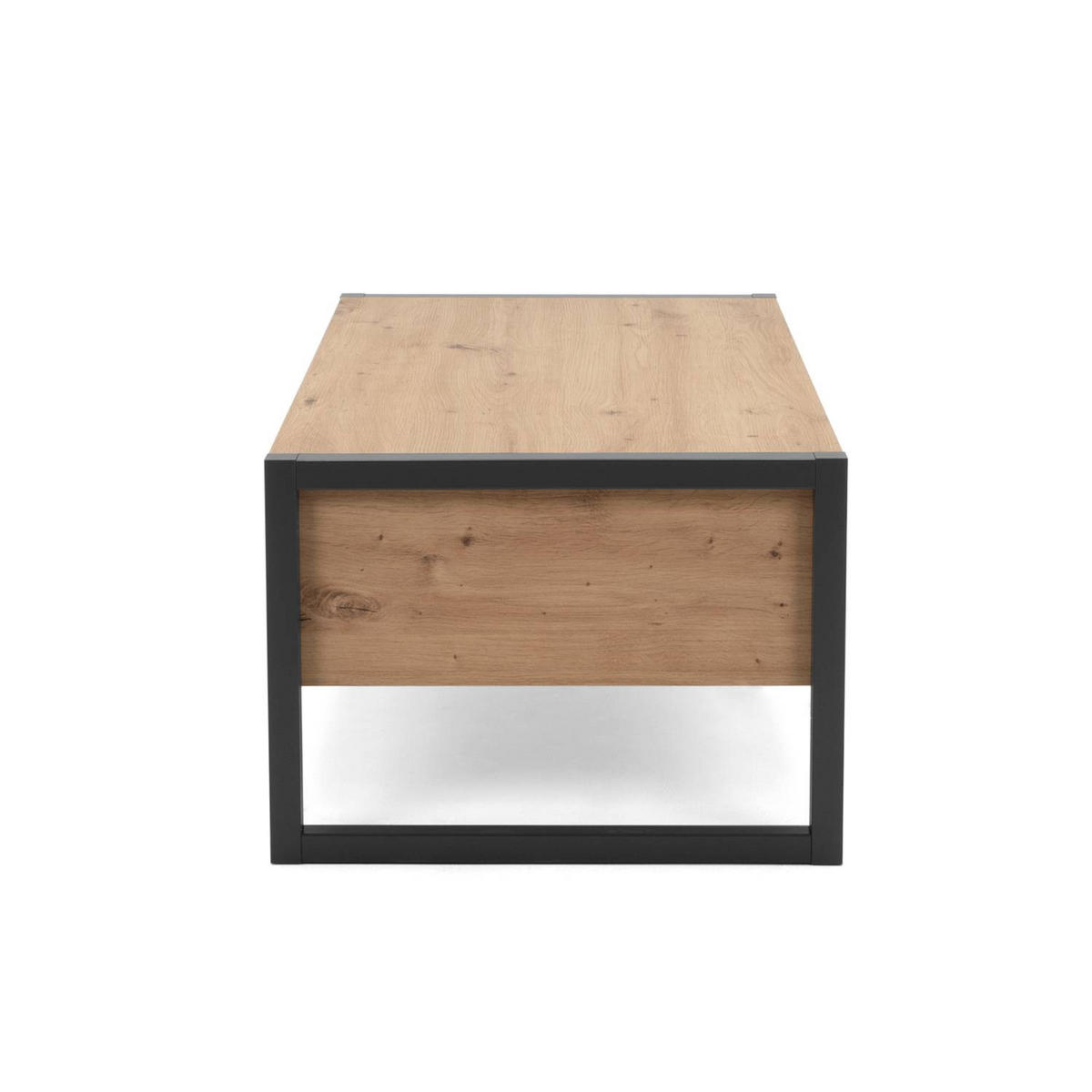 COUCHTISCH Eiche, Schwarz 100/40/55 cm - Schwarz/Braun, Holz (55/100/40cm) - Homestyle4u