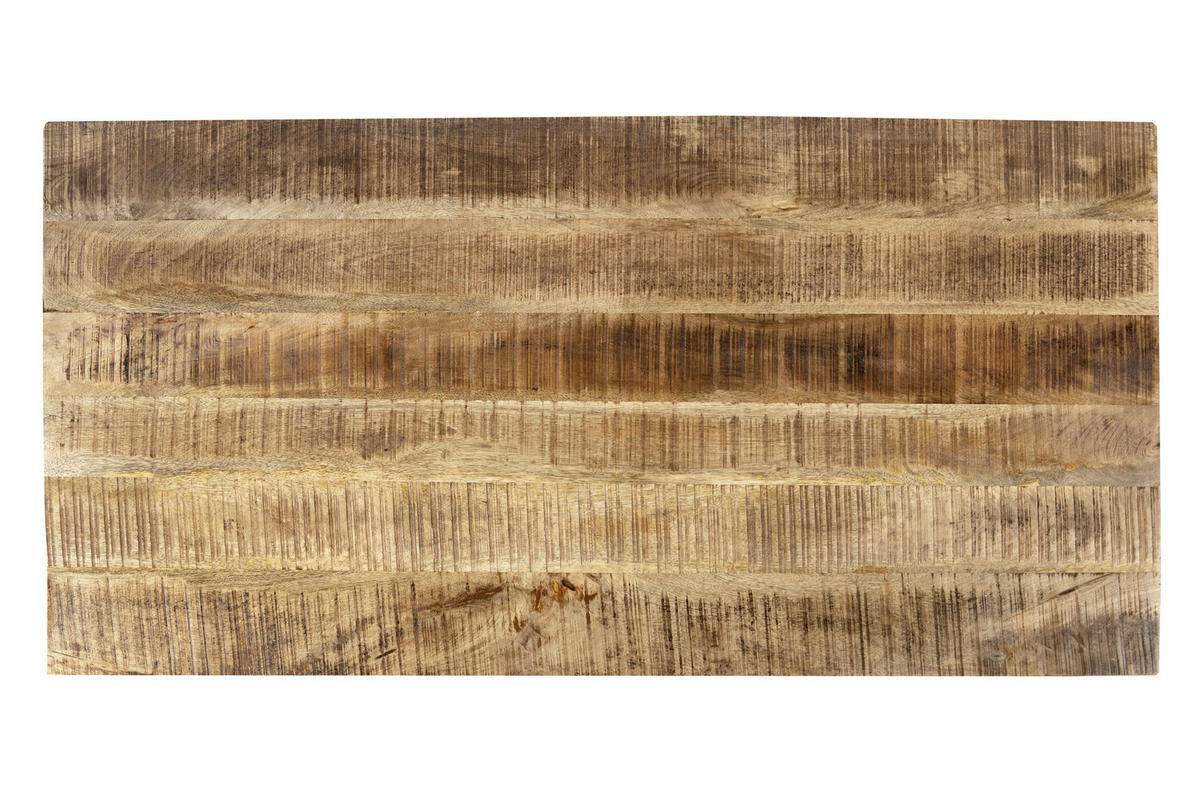 ESSTISCH MANGO RIO - Beige/Schwarz, Holz/Metall (100/220/77cm) - SAM