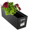 BALKONBLUMENTOPF mit Einsatz 56 cm, Schwarz - Schwarz, Kunststoff (18/56cm) - KADAX