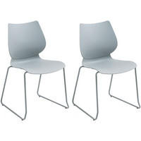 STUHL 2 Kunststoff Grau - Grau, Kunststoff/Metall (47/86/50cm) - CLP
