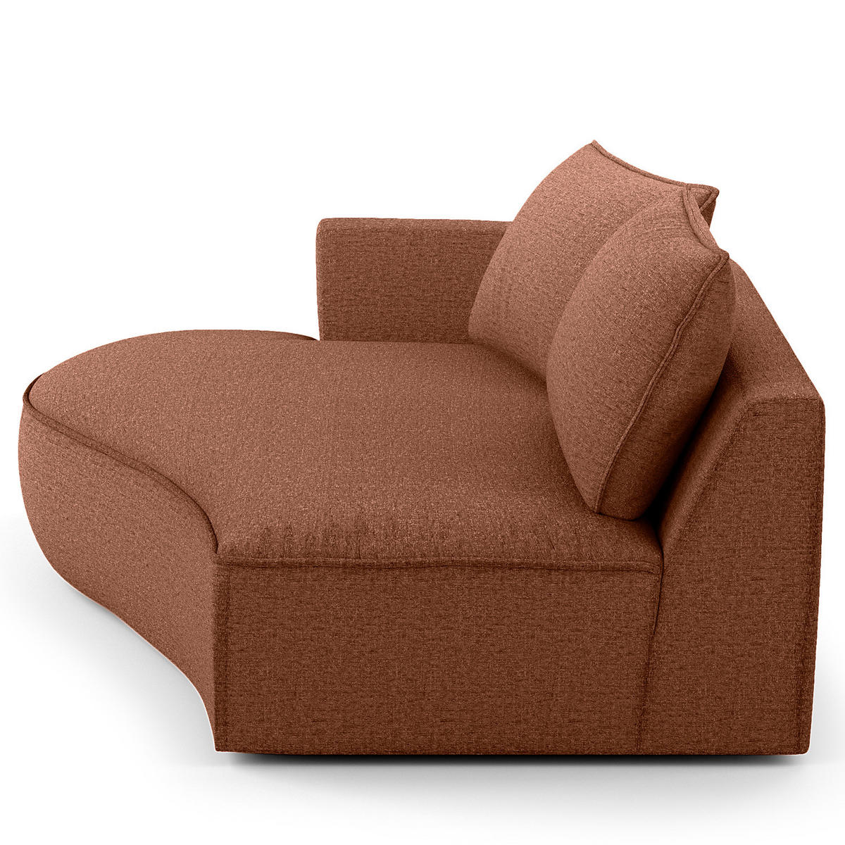 OTTOMANE - modular - Beige/Schwarz, Kunststoff/Textil (196/82/146cm) - home24