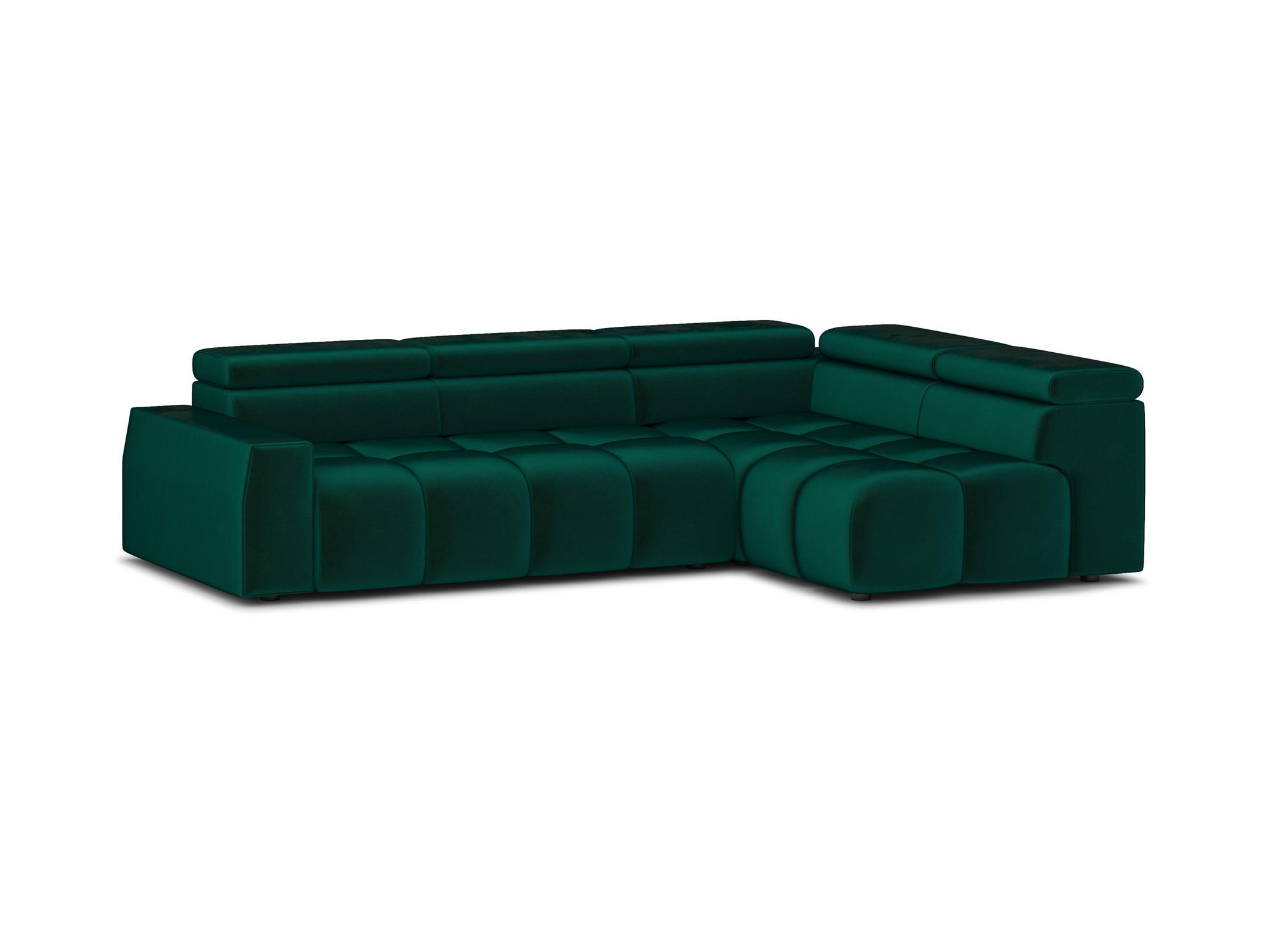 ECKSOFA Darcy - Grün, Holzwerkstoff/Textil (305/210cm) - Fun Möbel