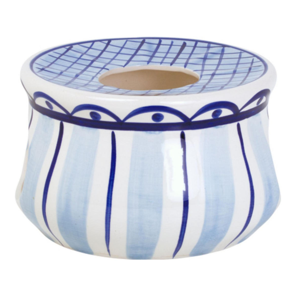 TEELICHTHALTER Delfts Blond in Blau - 16 x 10cm - Blau, Keramik (16/10/15cm) - Blond Amsterdam