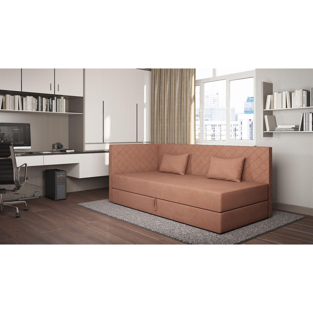 Thumbnail - Fun Möbel Sofa, Hellrosa, Textil, 207x90x97 cm, Wohnzimmer, Sofas & Couches, Schlafsofas