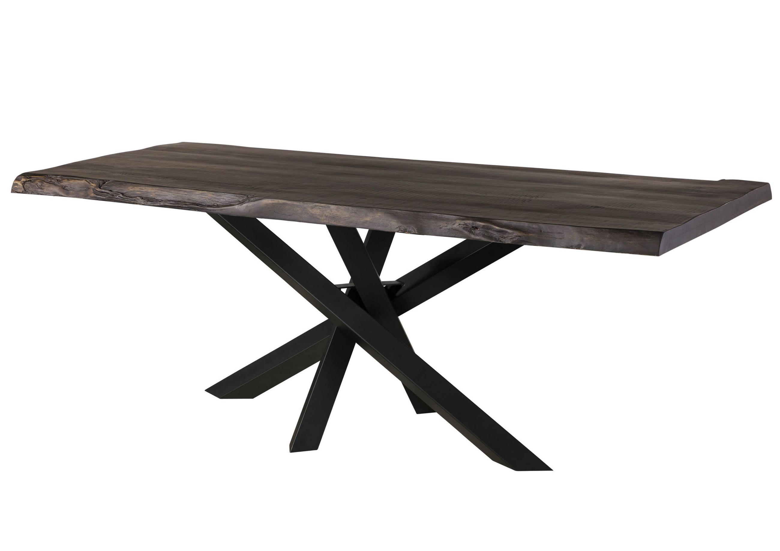 BAUMTISCH Mango 180x90x79 grau lackiert / Mikado-Beine anthrazit matt FREEFORM 5 - Anthrazit/Grau, Holz (180/90/79cm) - Massivmoebel24