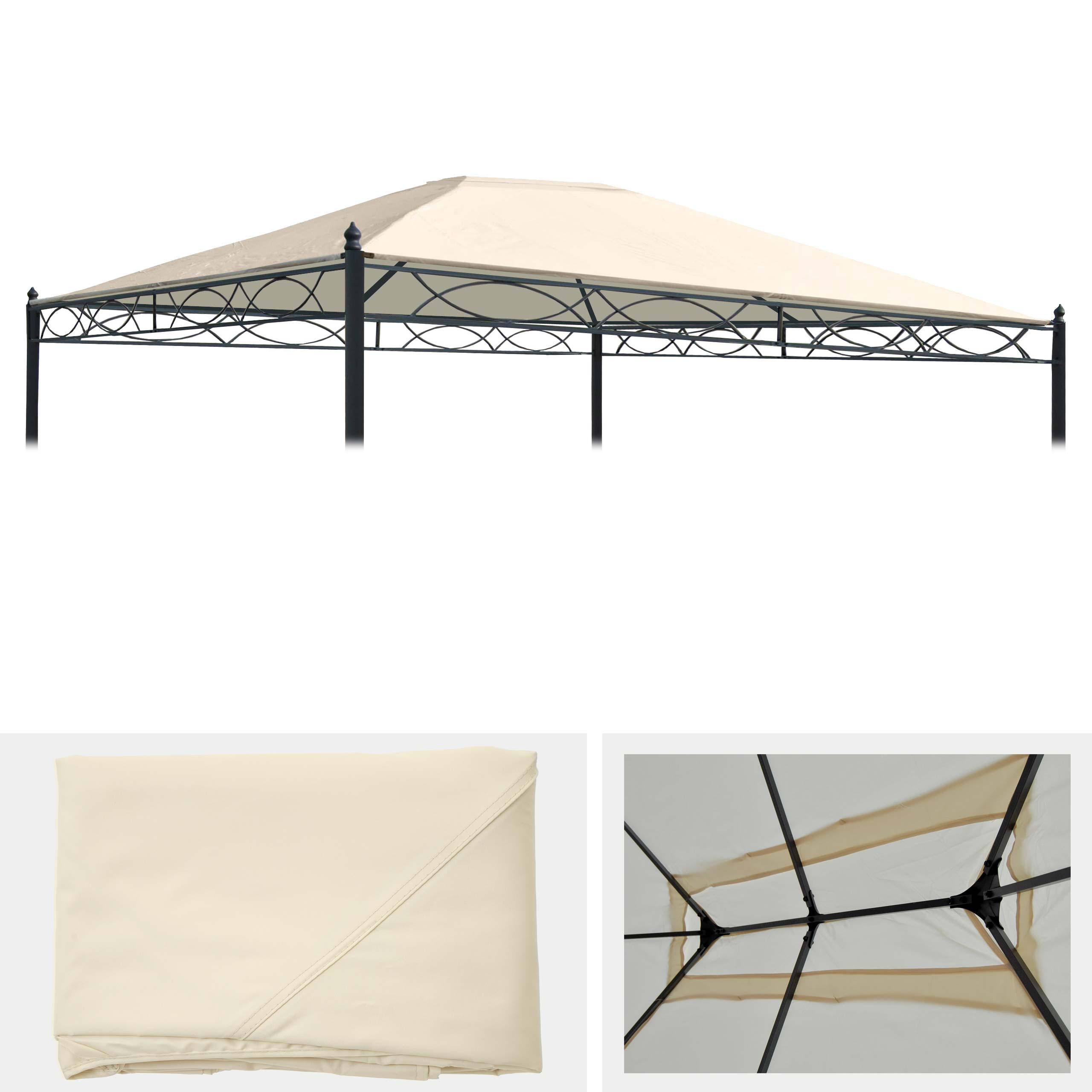 ERSATZBEZUG FÜR DACH PERGOLA CALPE Cremeweiß - Weiß, Textil (380/1/280cm) - MCW