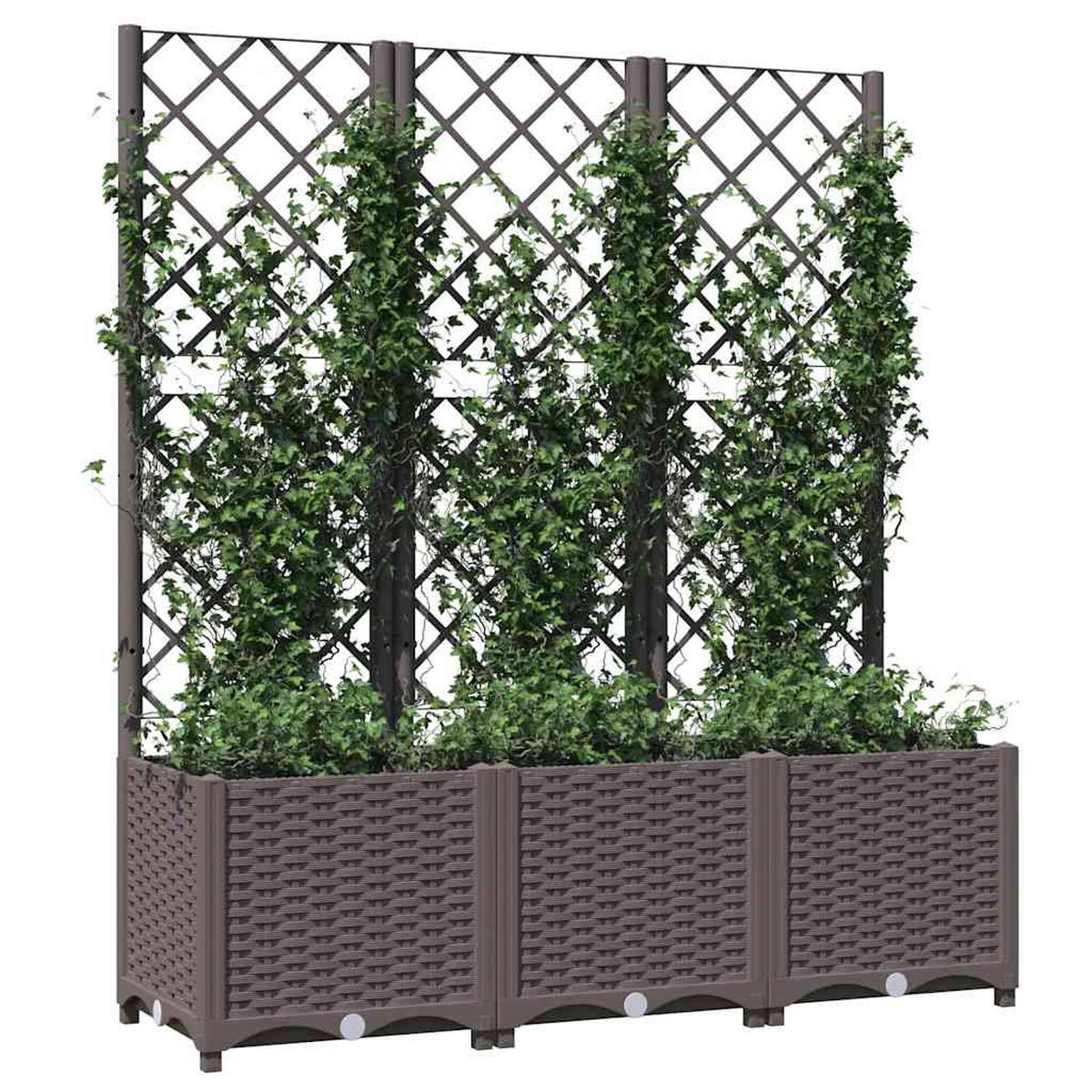 GARTEN-PFLANZGEFÄSS Mit Spalier Braun 120/40/136 Cm PP - Braun, Kunststoff (40/136/120cm) - vidaXL