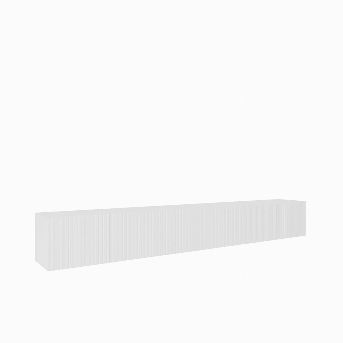 LOWBOARD LIVO 300/41/40 cm, Hängender TV-Schrank Weiß - Weiß, Holzwerkstoff (300/41/40cm) - MASSENO
