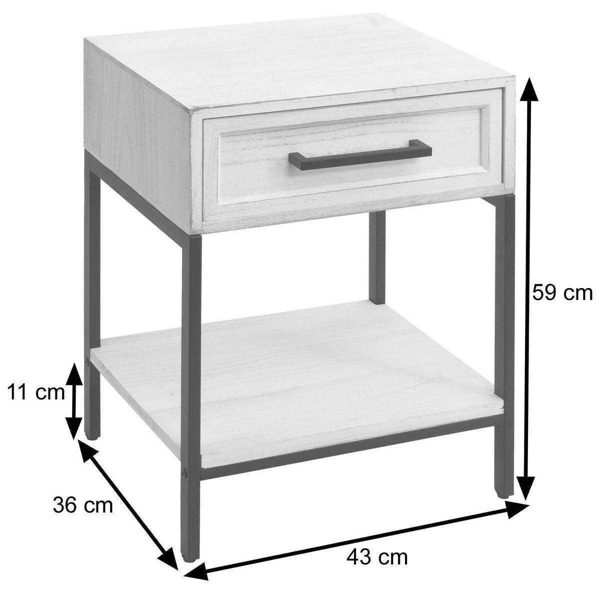 NACHTTISCH rechteckig Braun - Braun, Holz (43/59/36cm) - MCW