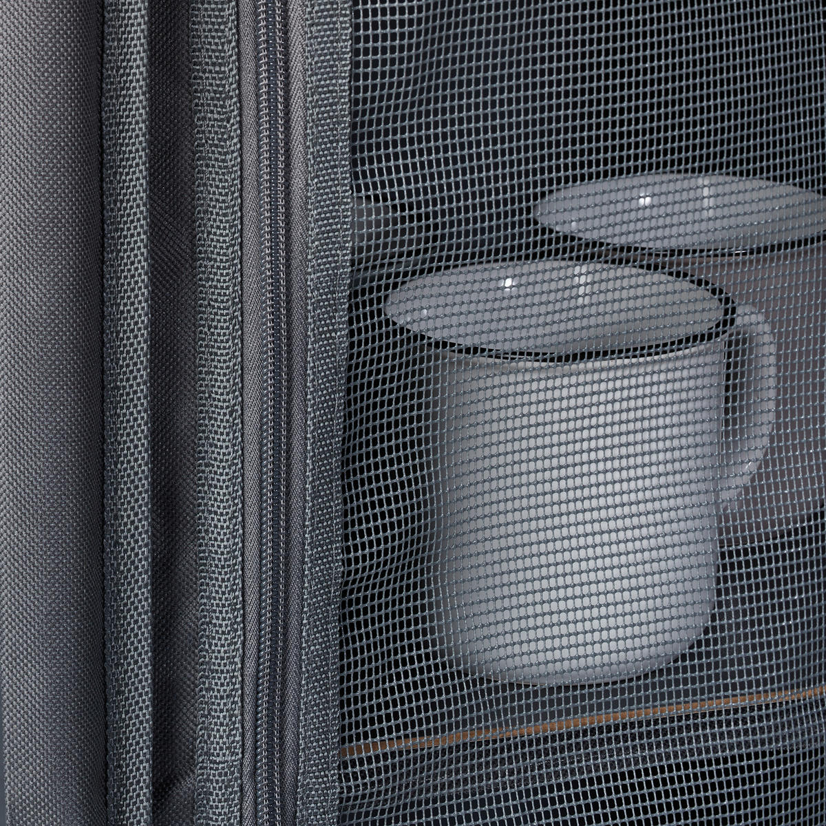 CAMPINGSCHRANK - Grau, Holzwerkstoff/Textil (47.5/87/47.5cm) - Relaxdays