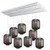 HÄNGELEUCHTE Velo 8-flammig Rauch Ø 25cm - Anthrazit/Weiß, Glas (25/25/27cm) - s.luce