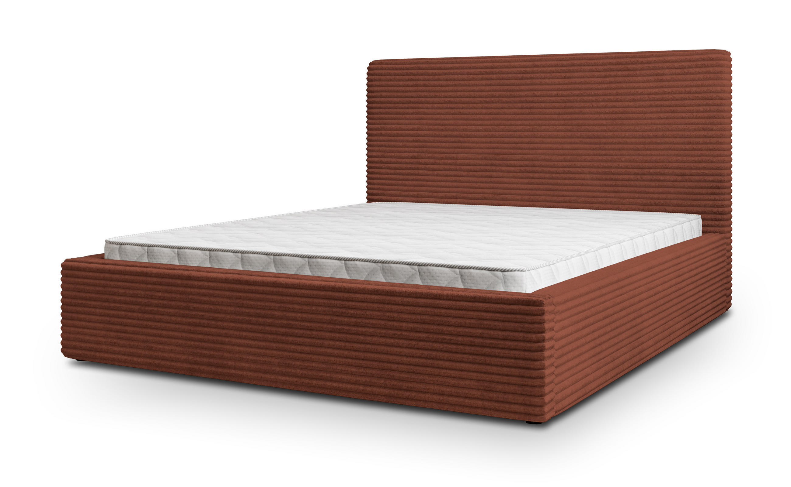 POLSTERBETT MIRETTI 180x200 cm mit Bettkästen - Braun - Braun, Holz (180/200cm) - MASSENO