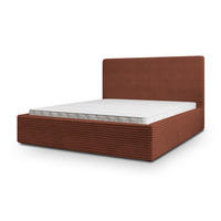 POLSTERBETT MIRETTI 160x200 cm mit Bettkästen - Braun - Braun, Holz (160/200cm) - MASSENO