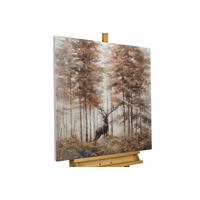 ACRYLBILD HANDGEMALT 80/80 cm - Beige/Braun, Holz/Textil (80/80cm) - KUNSTLOFT