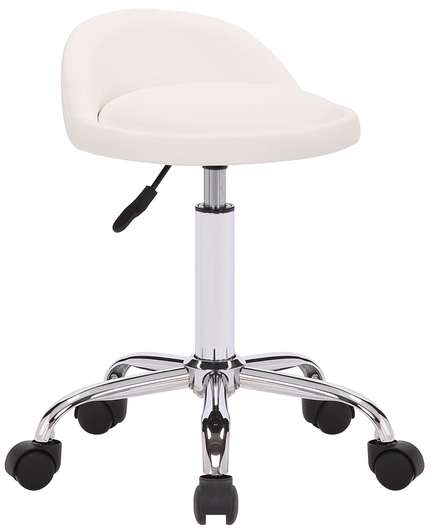 ARBEITSHOCKER Tommy Kunstleder weiß - Weiß, Metall (36/72/43cm) - TPFLiving