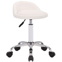 ARBEITSHOCKER Tommy Kunstleder weiß - Weiß, Metall (36/72/43cm) - TPFLiving