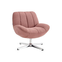 DREHSESSEL - Stoff strukturiert - Rosa - VOLABO - Pink, Textil (75/79/71cm) - Vente-Unique