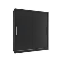 SCHWEBETÜRENSCHRANK Verona SI, Schwarz Matt, 133 cm - Schwarz, Holz (133/216/60cm) - B BELINI GROUP