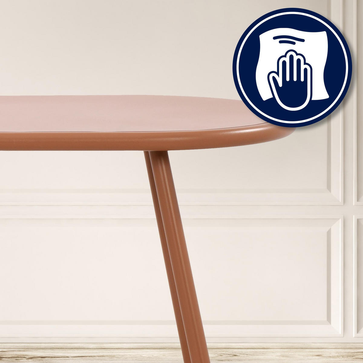 GARTENSITZGRUPPE Kunststoff terracotta - Terracotta, Kunststoff - CLP