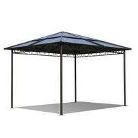 HARDTOP Pavillon 3x3m - Schwarz/Braun, Metall (300/263/300cm) - QUICK STAR