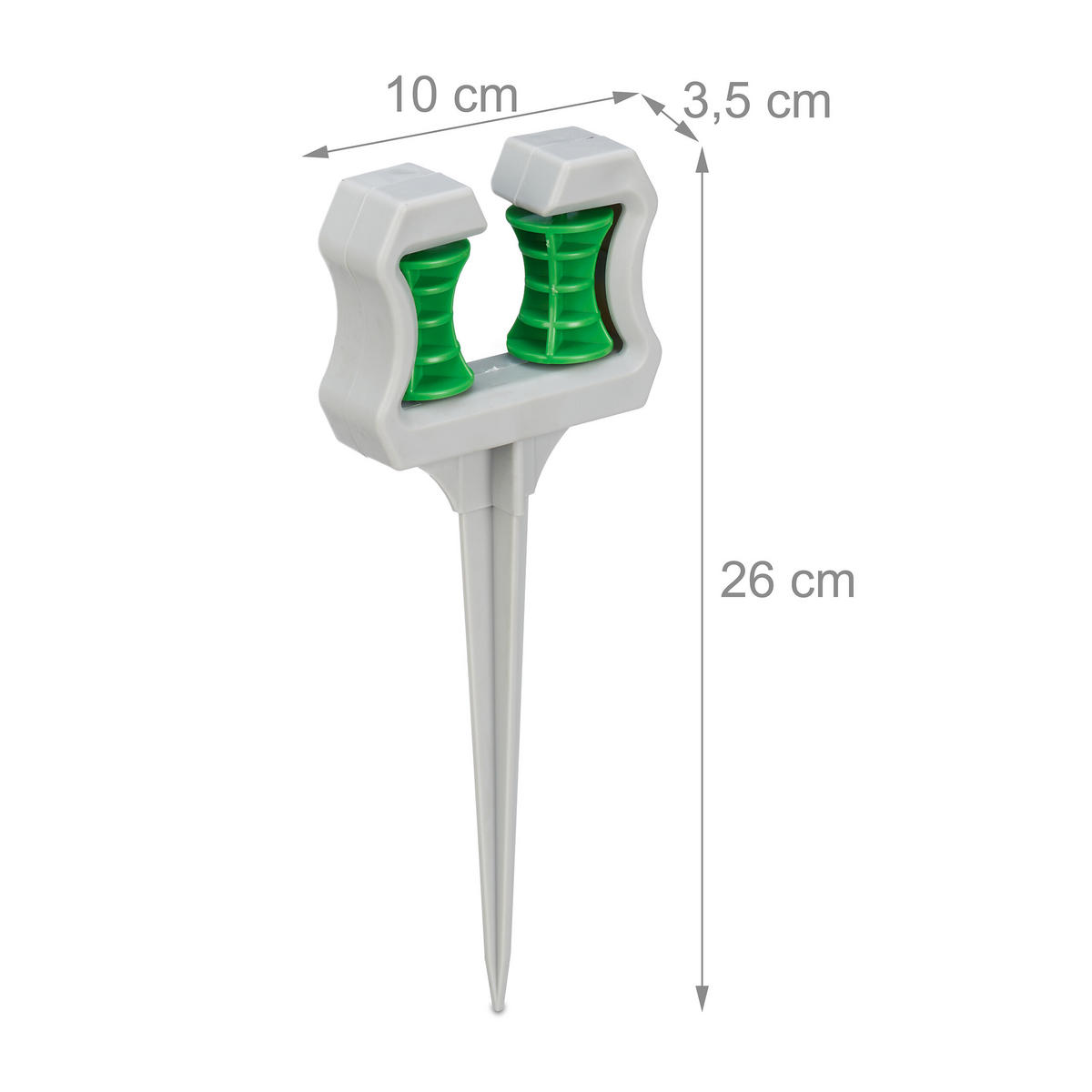 5XSCHLAUCHFÜHRUNG - Grau, Kunststoff (10/26/3.5cm) - Relaxdays