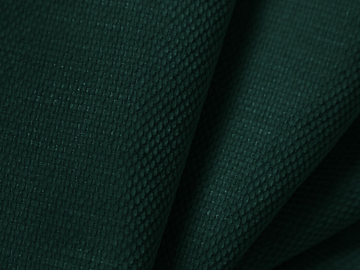 BETT mit Bettkasten und Kopfteil Colonel aus Chenille-Stoff flaschengrün 200x200cm - Dunkelgrün, Textil (200/200cm) - Cosmopolitan Design