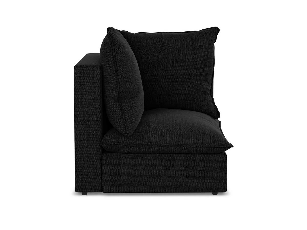 SOFAELEMENT Bouclé Stoff Schwarz - Schwarz, Holzwerkstoff/Kunststoff (90/77/90cm) - Makamii
