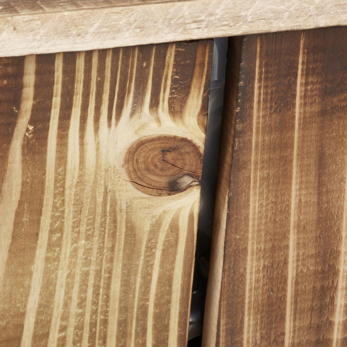 3XBLUMENKASTEN - Braun, Holz/Kunststoff (46/15/23cm) - Relaxdays