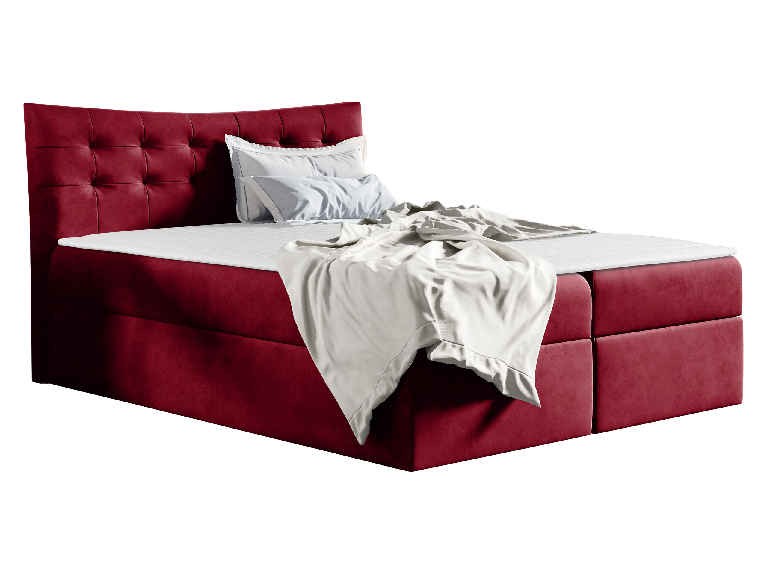 Mirjan24 Boxbett Rot 120x200 cm