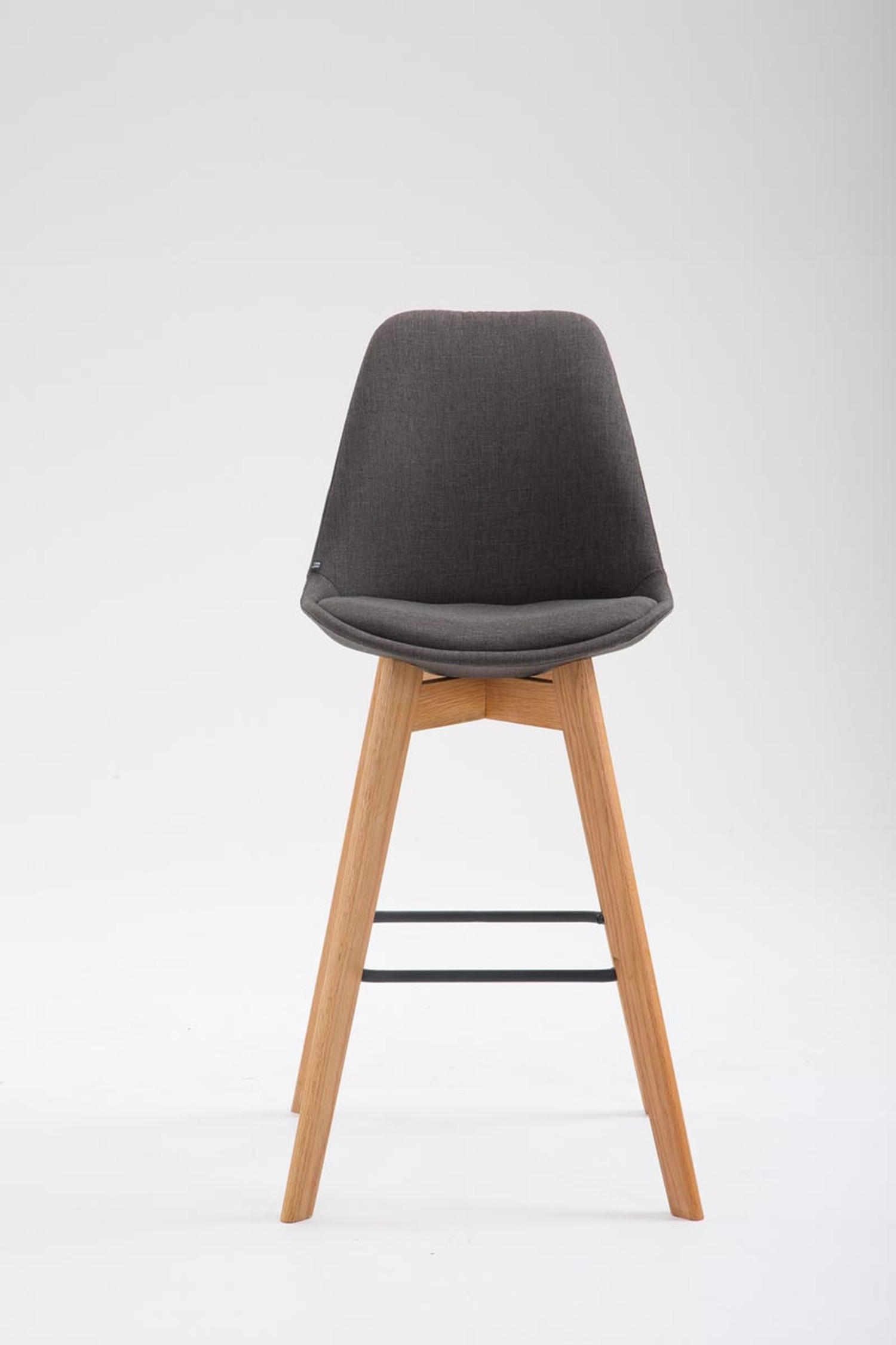BARHOCKER Medoc, Gestell Natura, Stoff Dunkelgrau - Dunkelgrau/Naturfarben, Holz/Textil (48/100/56cm) - TPFLiving