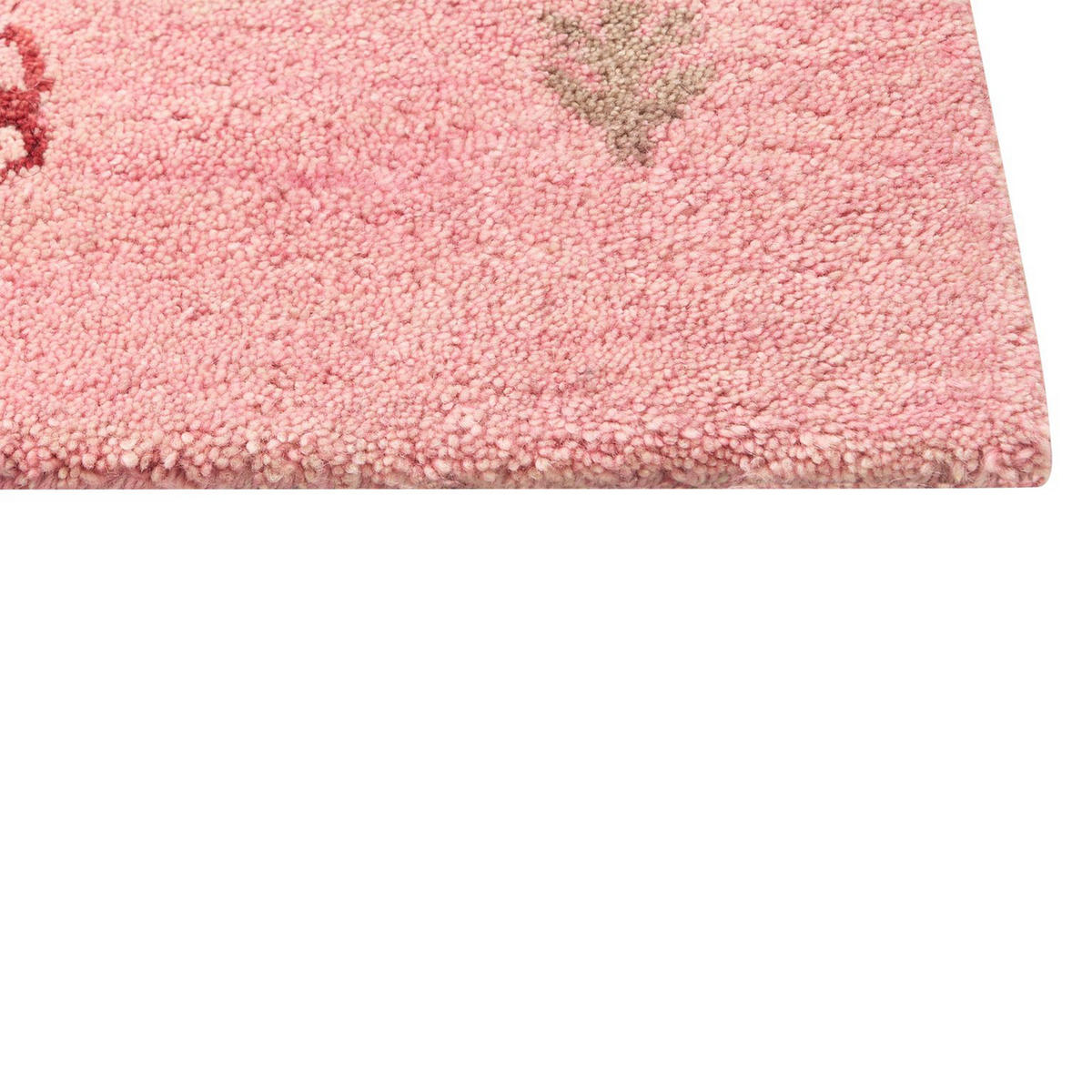 KURZFLOR-GABBEH Yulafi 200/140 cm - Pink, Textil (140/200cm) - Beliani