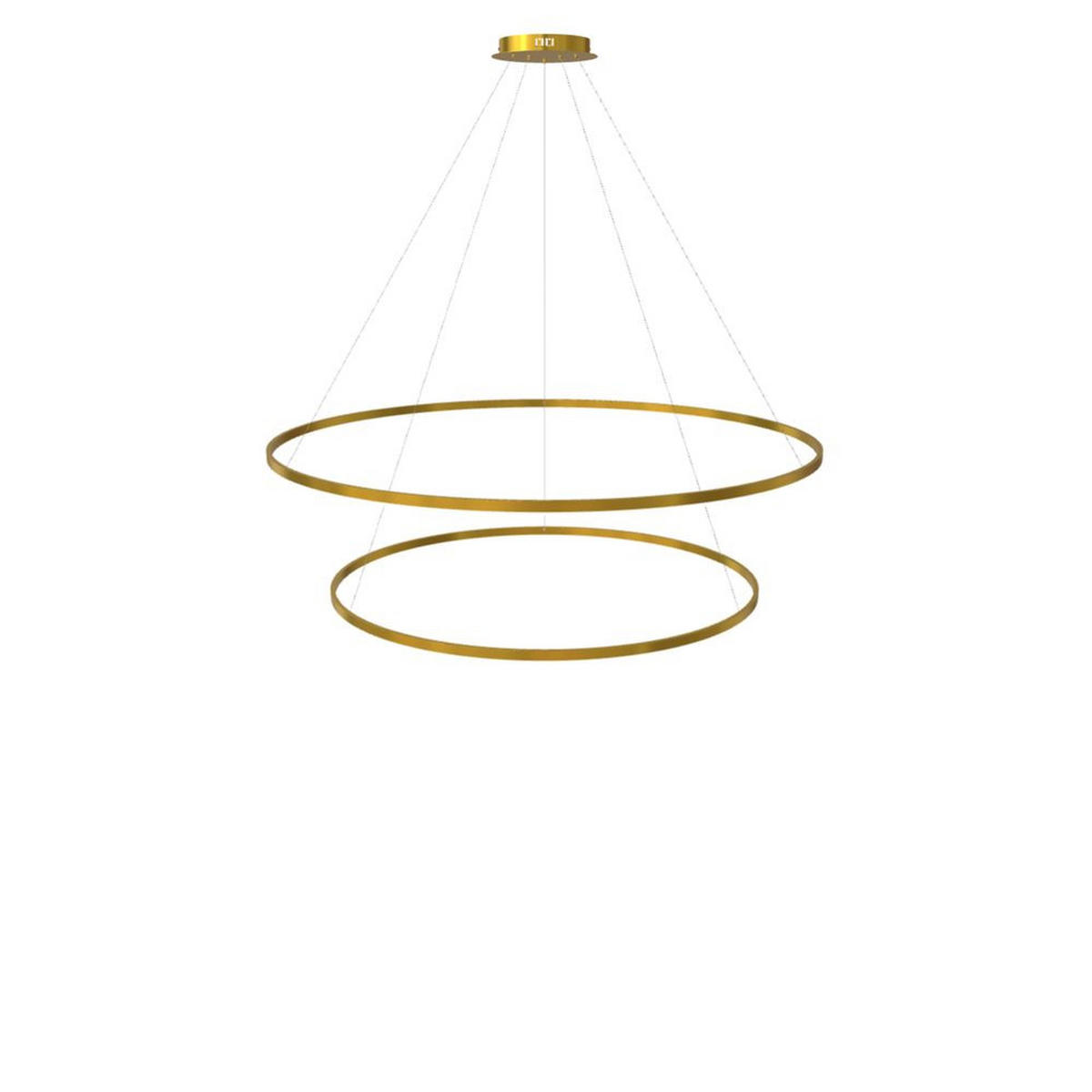LED-HÄNGELAMPE 2er Ring Gold Ø 150 | 120cm - Goldfarben, Metall (1.3/150/3.3cm) - s.luce