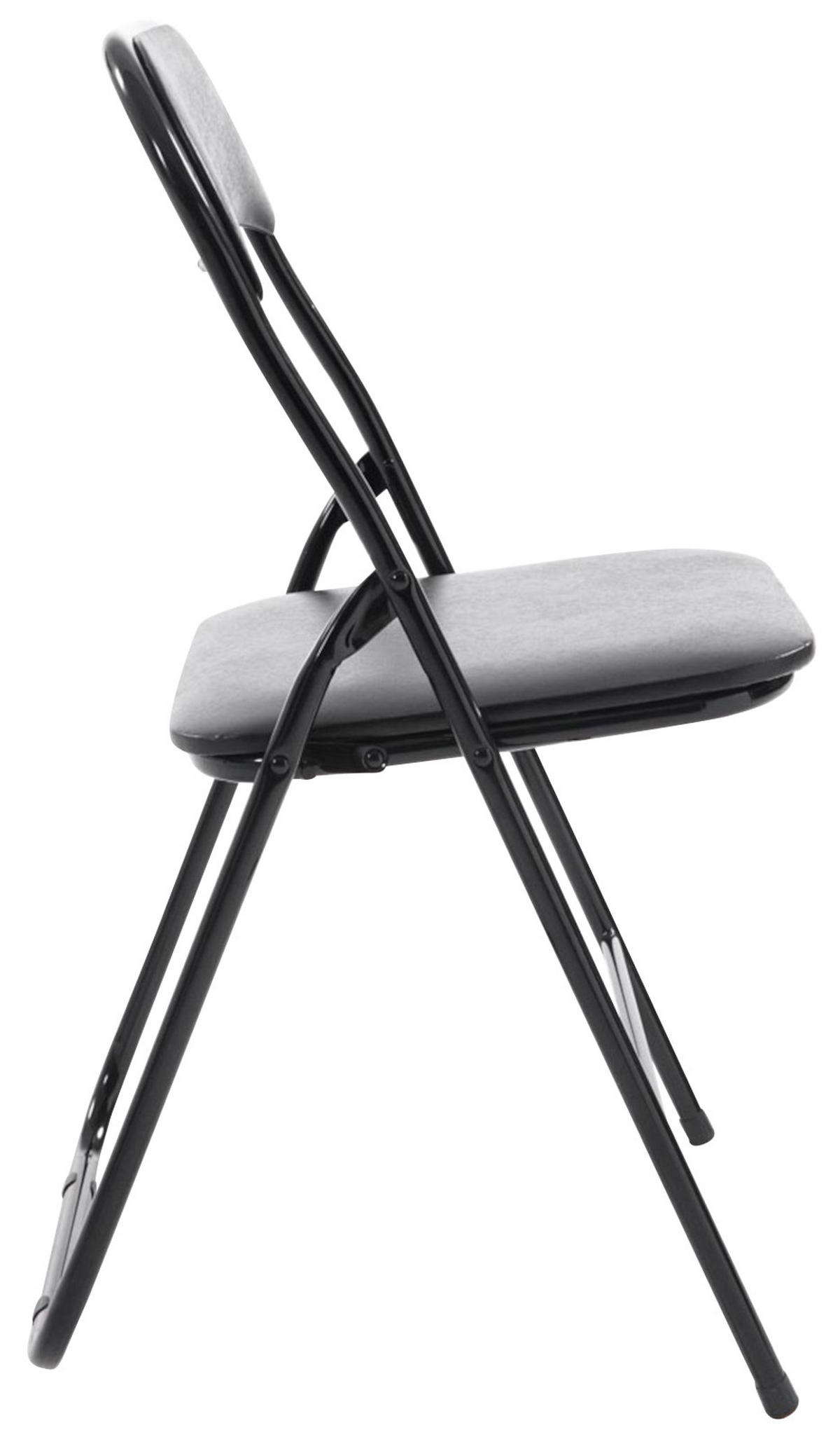 KLAPPSTUHL 4er Set Paris Kunstleder Schwarz/schwarz Küchenstuhl - Schwarz, Leder (45/78/45cm) - DELUKE