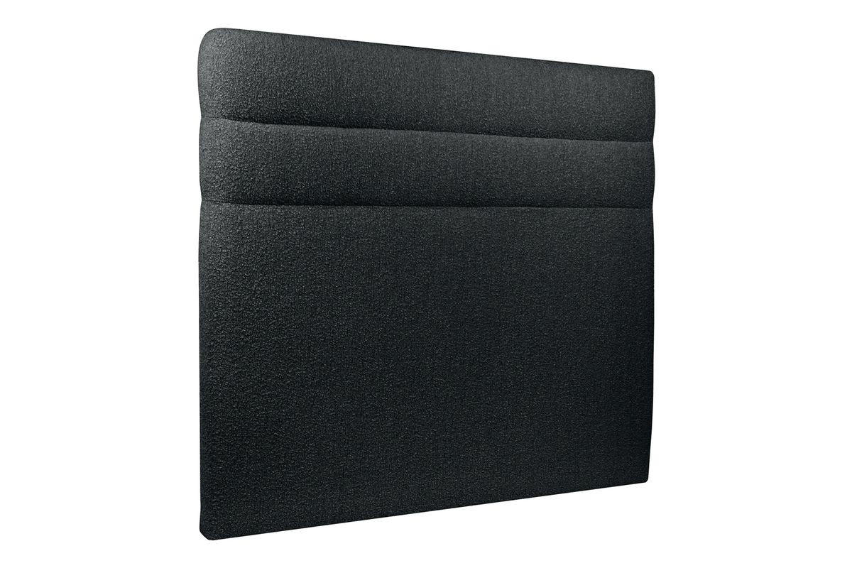 KOPFTEIL Modell Linien – Schwarzer Bouclé-Stoff 180 cm - Beige/Schwarz, Karton/Holz (180/120/10cm) - Sommeil de Plomb