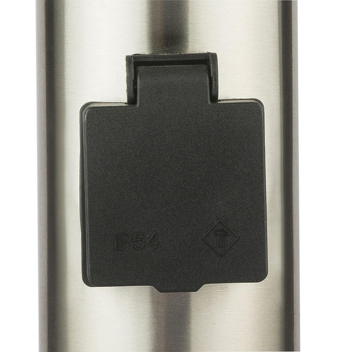 LED STEHLAMPE Edelstahl Silber 2er Set - Silberfarben, Metall (13.1/13.1/110cm)