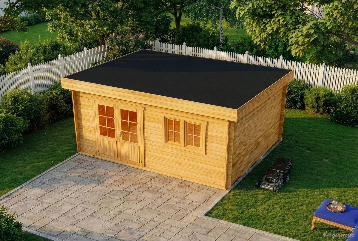 GARTENHAUS Holz Spree - Pinienfarben, Holz (520/228/420cm) - Alpholz