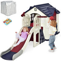SPIELPLATZ 6 in 1 Kinder Blau - Blau, Kunststoff (83/98/190cm) - COSTWAY