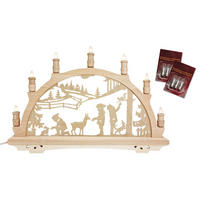 SCHWIBBOGEN Waldkinder 7-flammig - Multicolor, Holz (0.1/1/0.1cm) - Dekoteam24